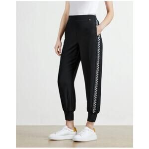 Ted Baker Saiin Geometric Side Stripe High Rise Pull-On Jogger Pants Size 12